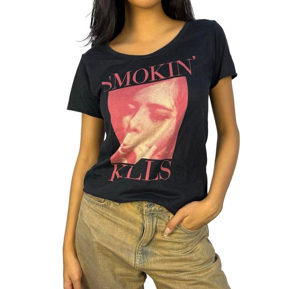 Hysteric Glamour Smokin’ Kills T-Shirt Black